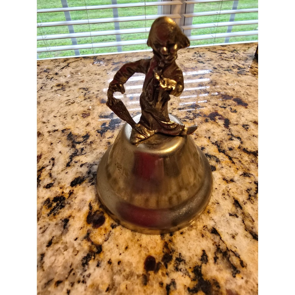 Vintage Brass Clown Bell Whimsical Decor Circus Memorabilia Unique Gift